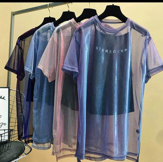 Holographic Oversize Tee